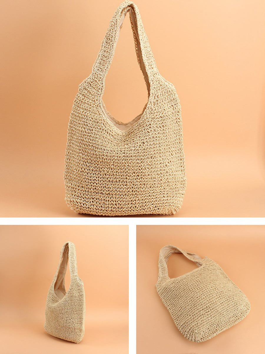 Women Summer Casual Weave Shoulder Bag