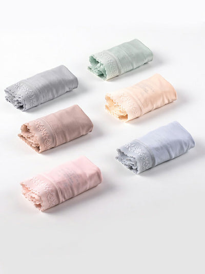 5 Pieces Summer Women Casual High Waist Lace Underwear