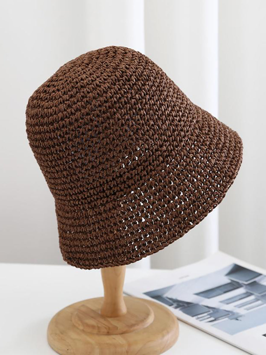 Women Summer Straw Weave Sunproof Hat