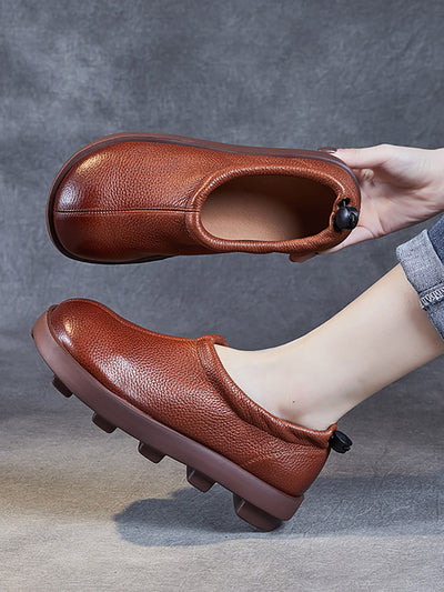 Women Casual Summer Soft Leather Shoes