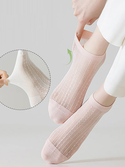 4 Pairs Women Summer Thin Cotton Short Socks