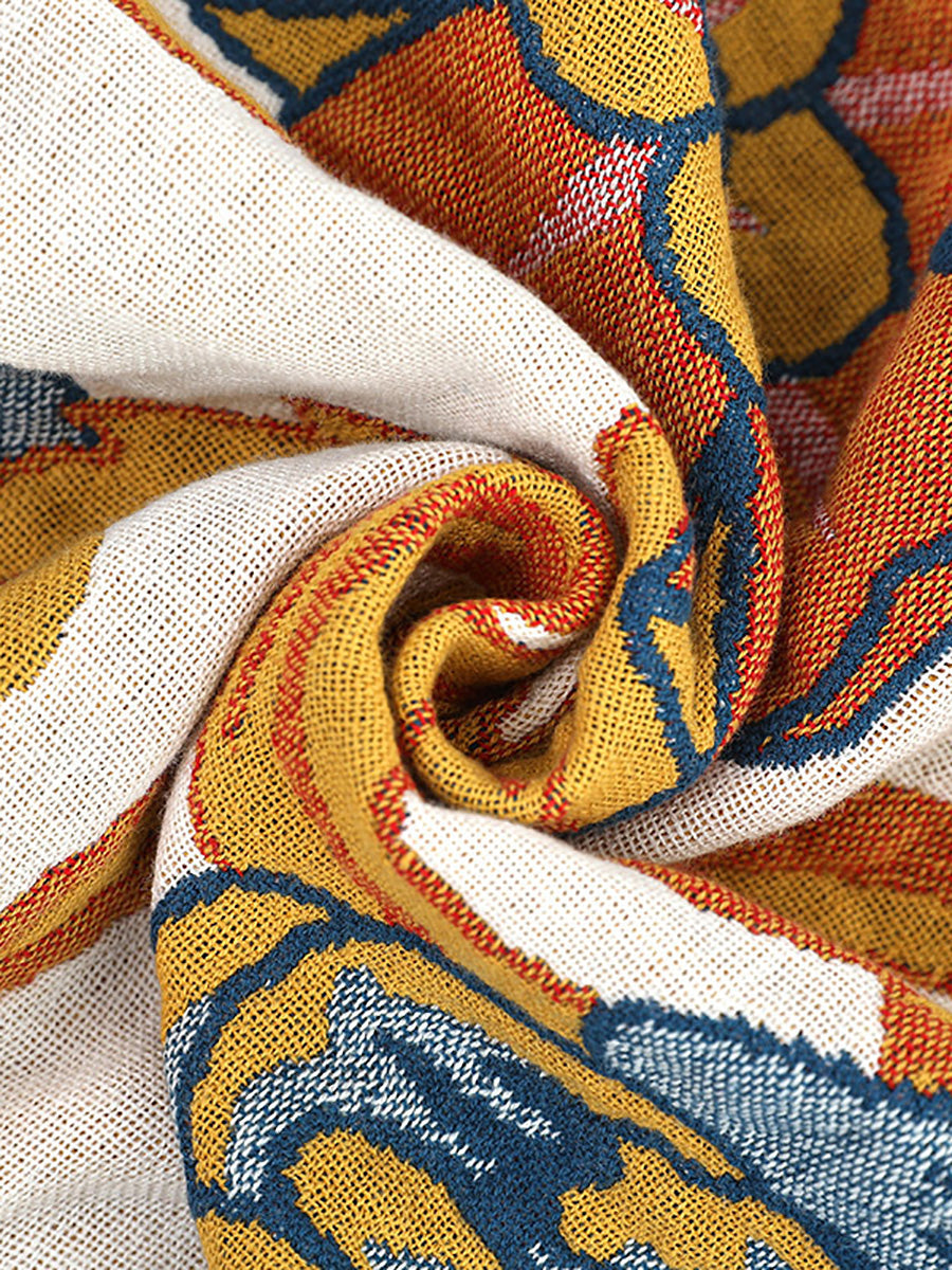 100%Cotton Flower Bedcover Sofa Blanket