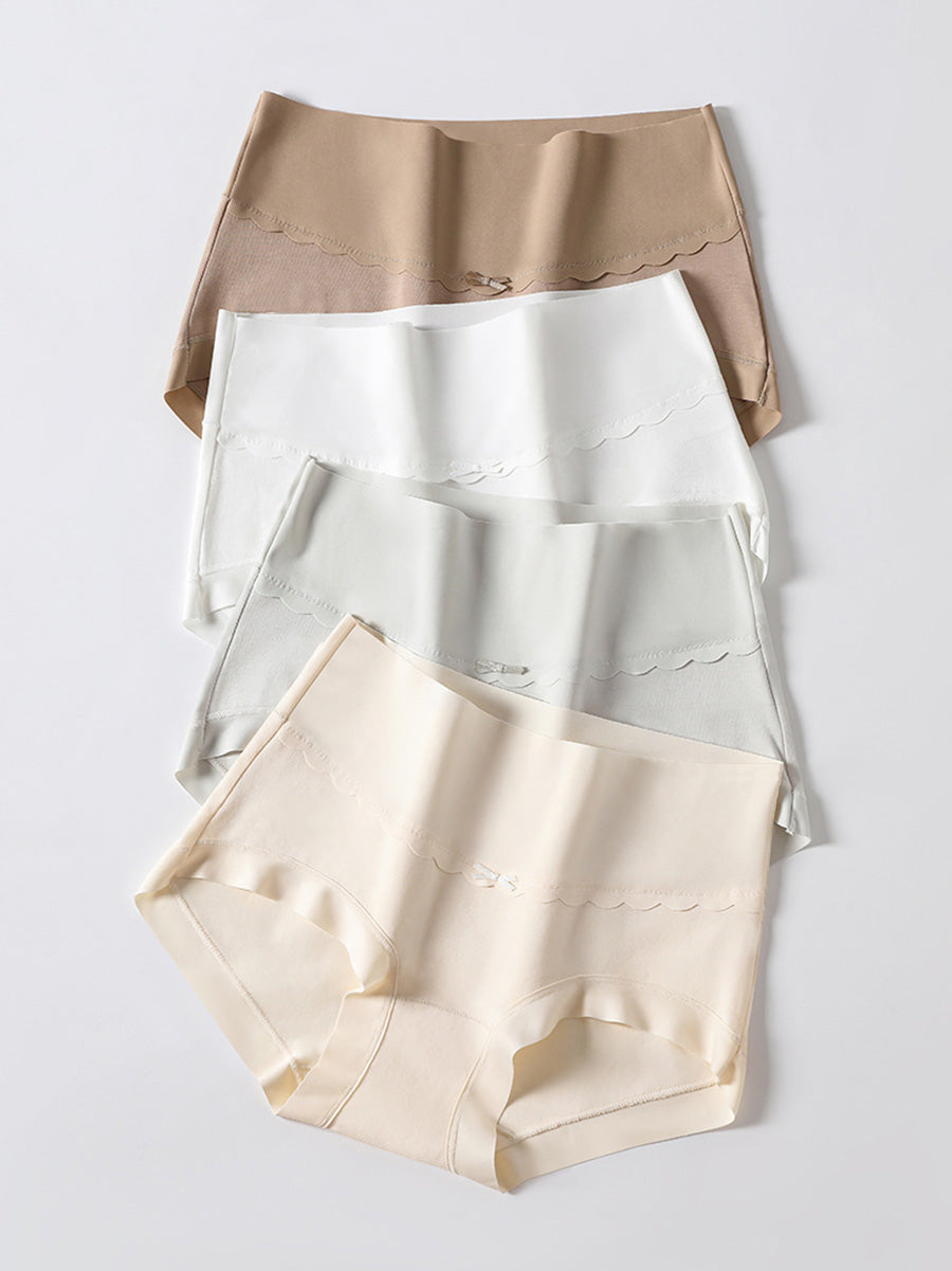 7 Pieces Summer Women Artsy Pure Color Underwear