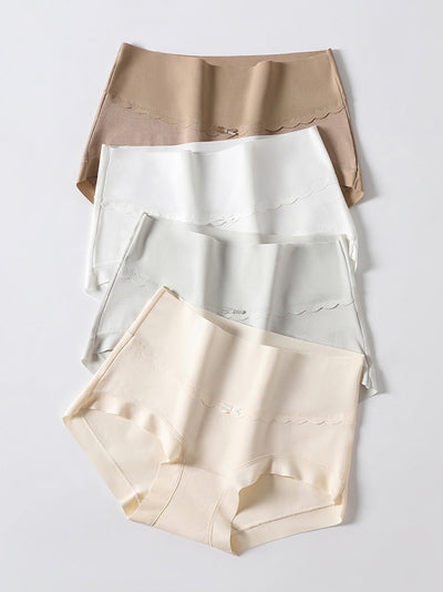 7 Pieces Summer Women Artsy Pure Color Underwear