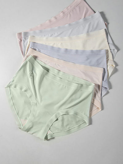 4 Pieces Summer Women Casual Pure Color Underwear