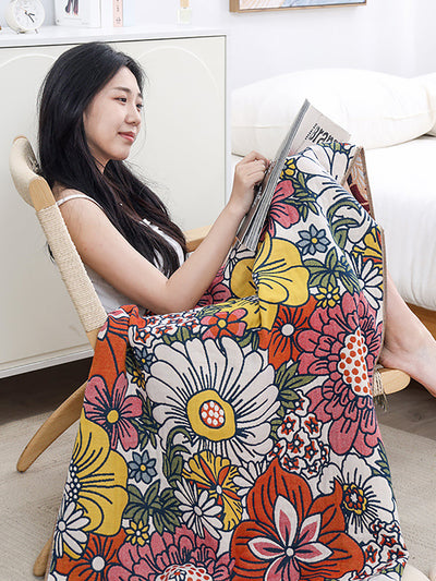 100%Cotton Flower Jacquard Quick-dry Adult Bath Towel