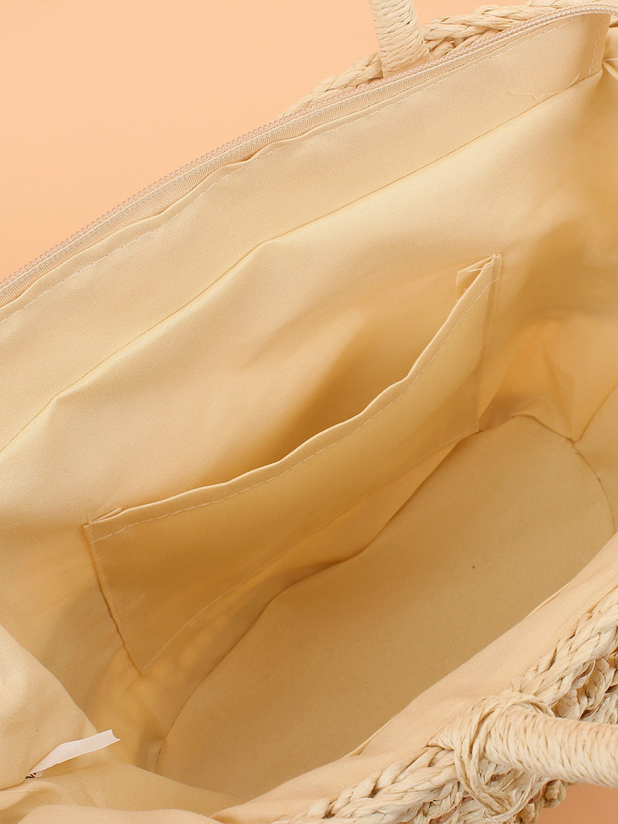 Fashion Straw Weave Shoulder Bag Commuter Bag