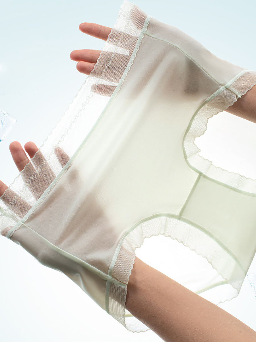 5 Pieces Summer Women Thin High Waist Underwear