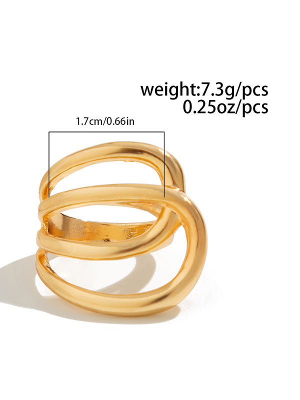 Irregularity Geometric Shiny Rings Accessories