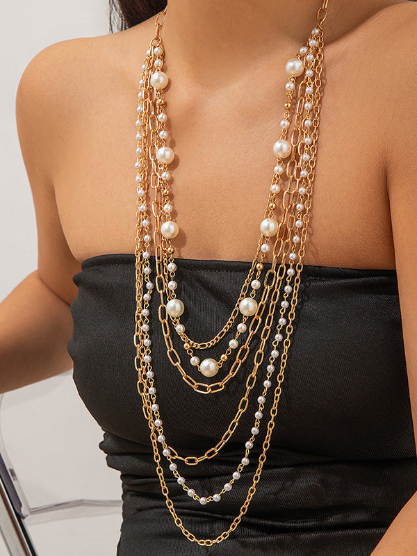 Normcore Geometric Layered Necklaces Accessories