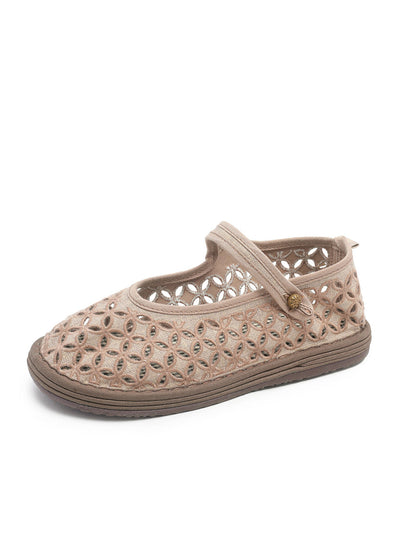 Women Ethnic Cloth Hollow Out Summer Shoes