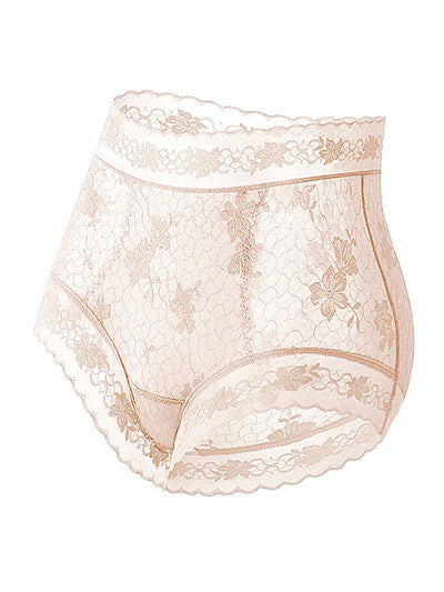 7 Pieces Summer Women Flower Lace High Waist Underwear