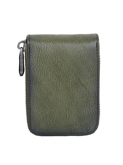 Vintage Genuine Leather Zipper Multifunction Wallet