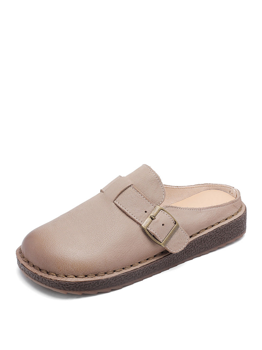 Women Summer Vintage Casual Leather Sandals