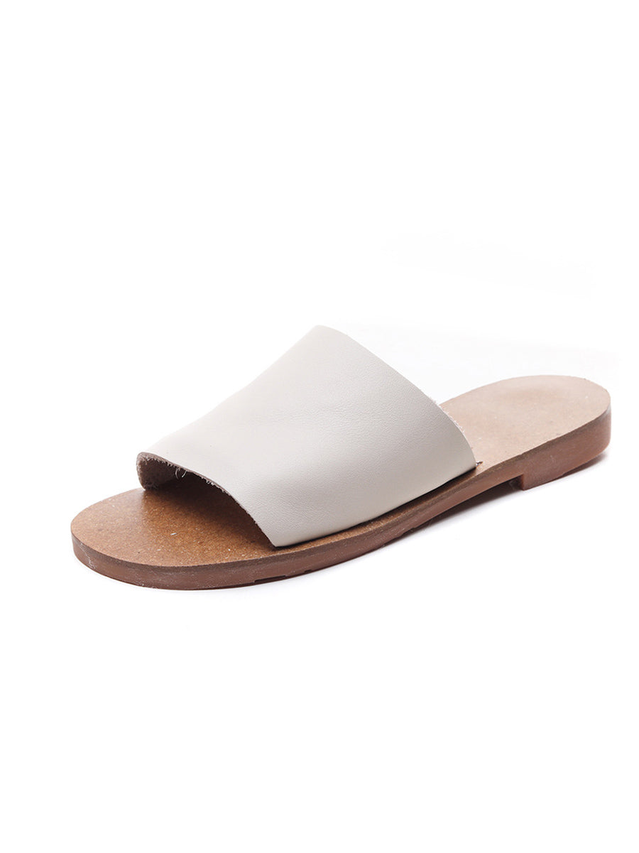 Women Casual Summer Leather Slippers