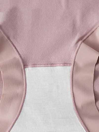 5 Pieces Summer Women Pure Color High Waist Cotton Underwear