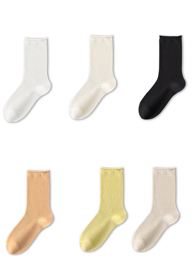 6 Pairs Women Summer Casual Breathable Socks
