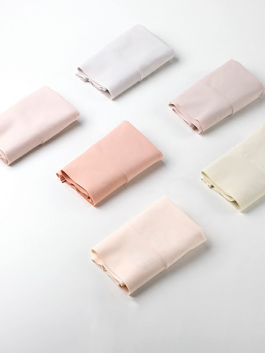 6 Pieces Summer Women Casual High Waist Underwear