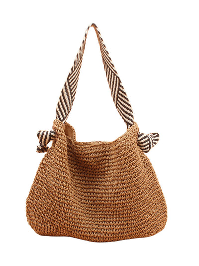 Women Summer Straw Weave Large Capacity Shoulder Bag