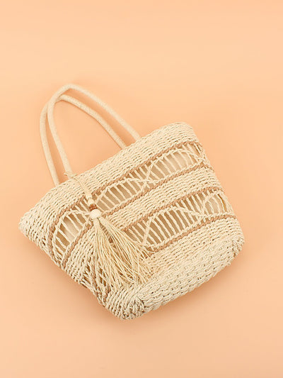 Fashion Straw Weave Shoulder Bag Commuter Bag