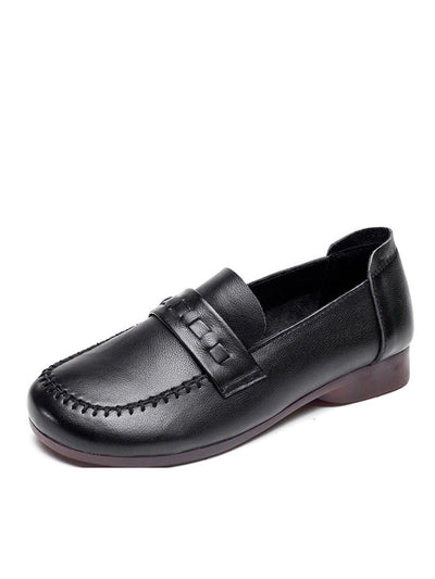 Women Vintage Genuine Leather Low Heel Shoes