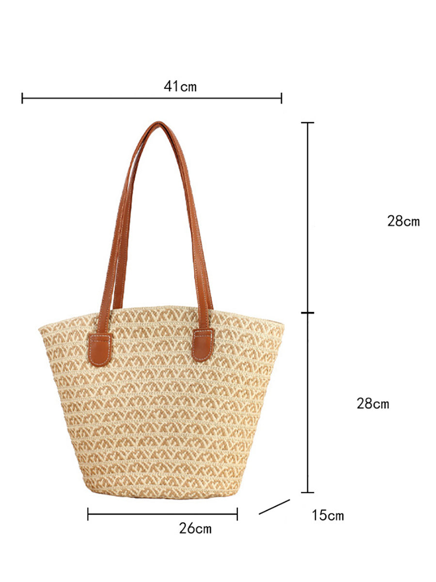 Women Fashion Knitted Large Capacity Shoulder Bag