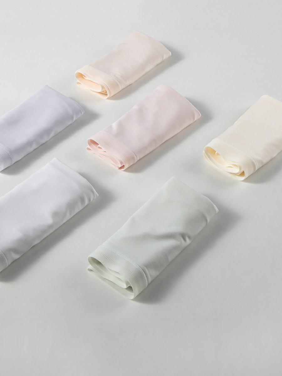 4 Pieces Summer Women Casual Pure Color Underwear