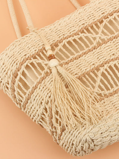 Fashion Straw Weave Shoulder Bag Commuter Bag