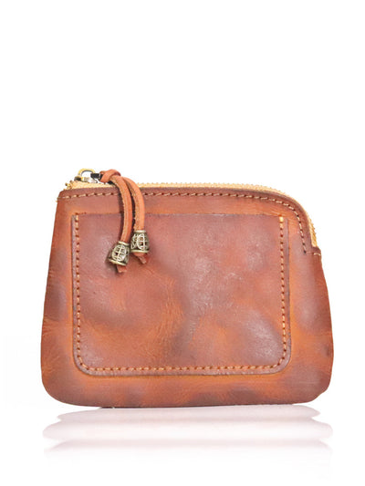 Women Casual Genuine Leather Square Coin Purse