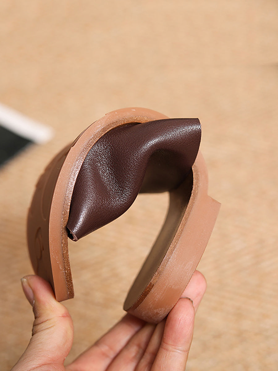 Women Casual Summer Leather Slippers