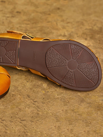 Women Casual Summer Leather Weave Sandals