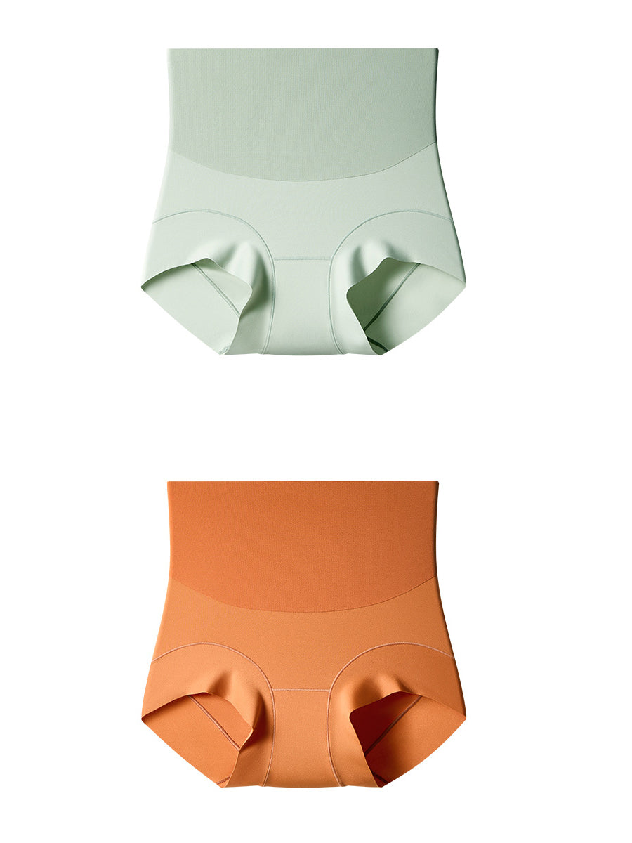 2 Pieces Summer Women Pure Color High Waist Underwear