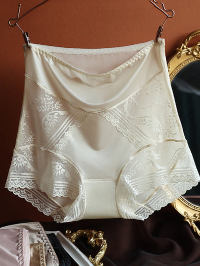 3 Pieces Women Summer Lace High Waist Underwear