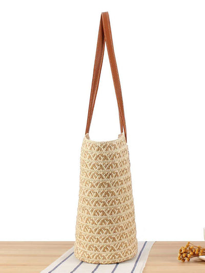 Women Fashion Knitted Large Capacity Shoulder Bag