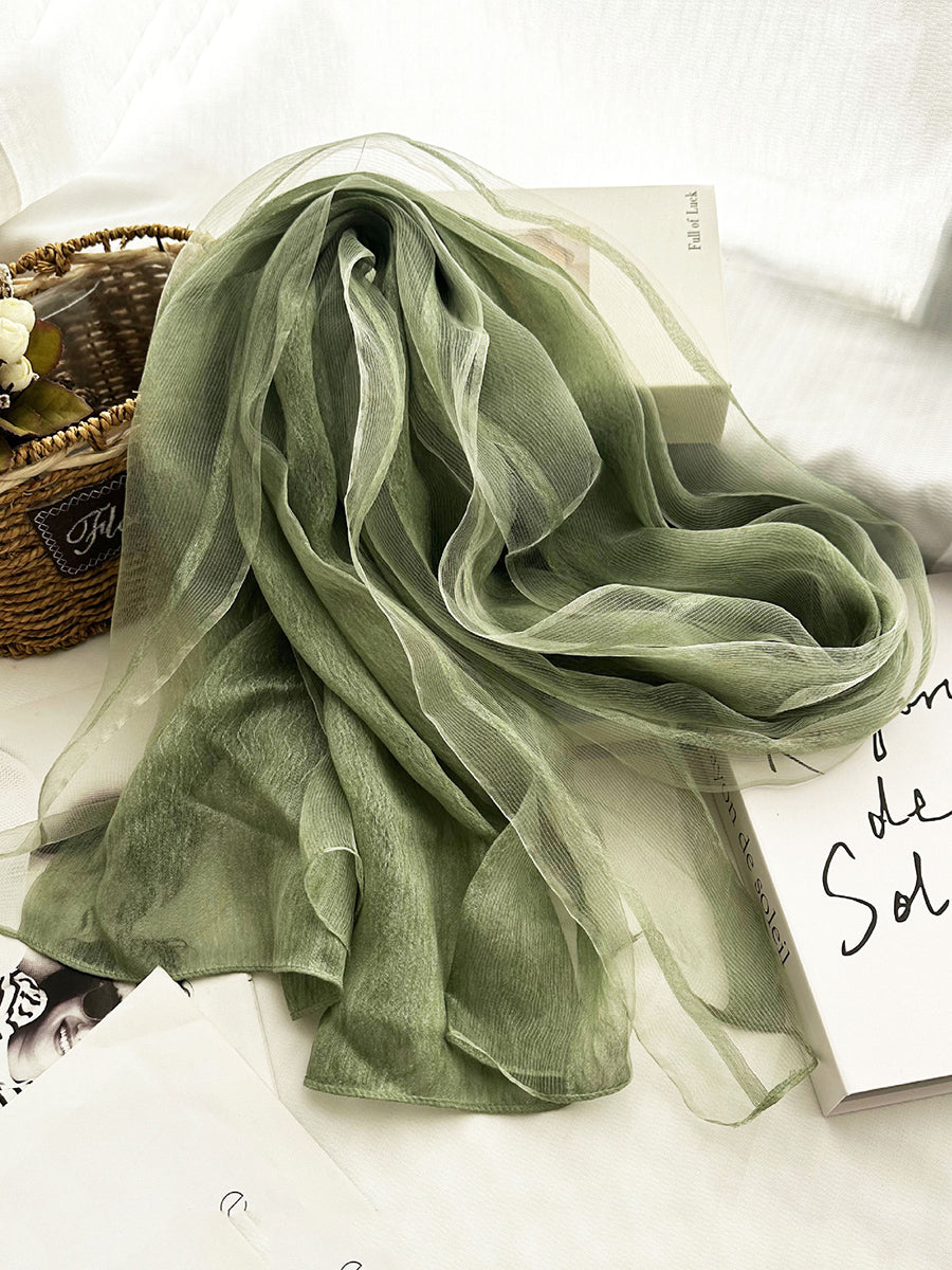 Women Summer Thin Colorblock Shawl Scarf