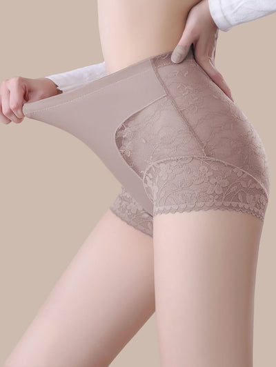 4 Pieces Summer Women Lace High Waist Underwear