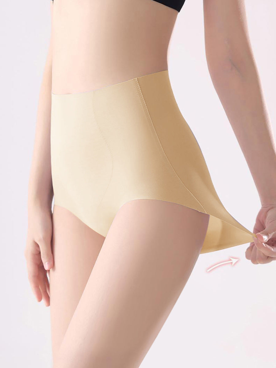 6 Pieces Summer Women Pure Color High Waist Underwear