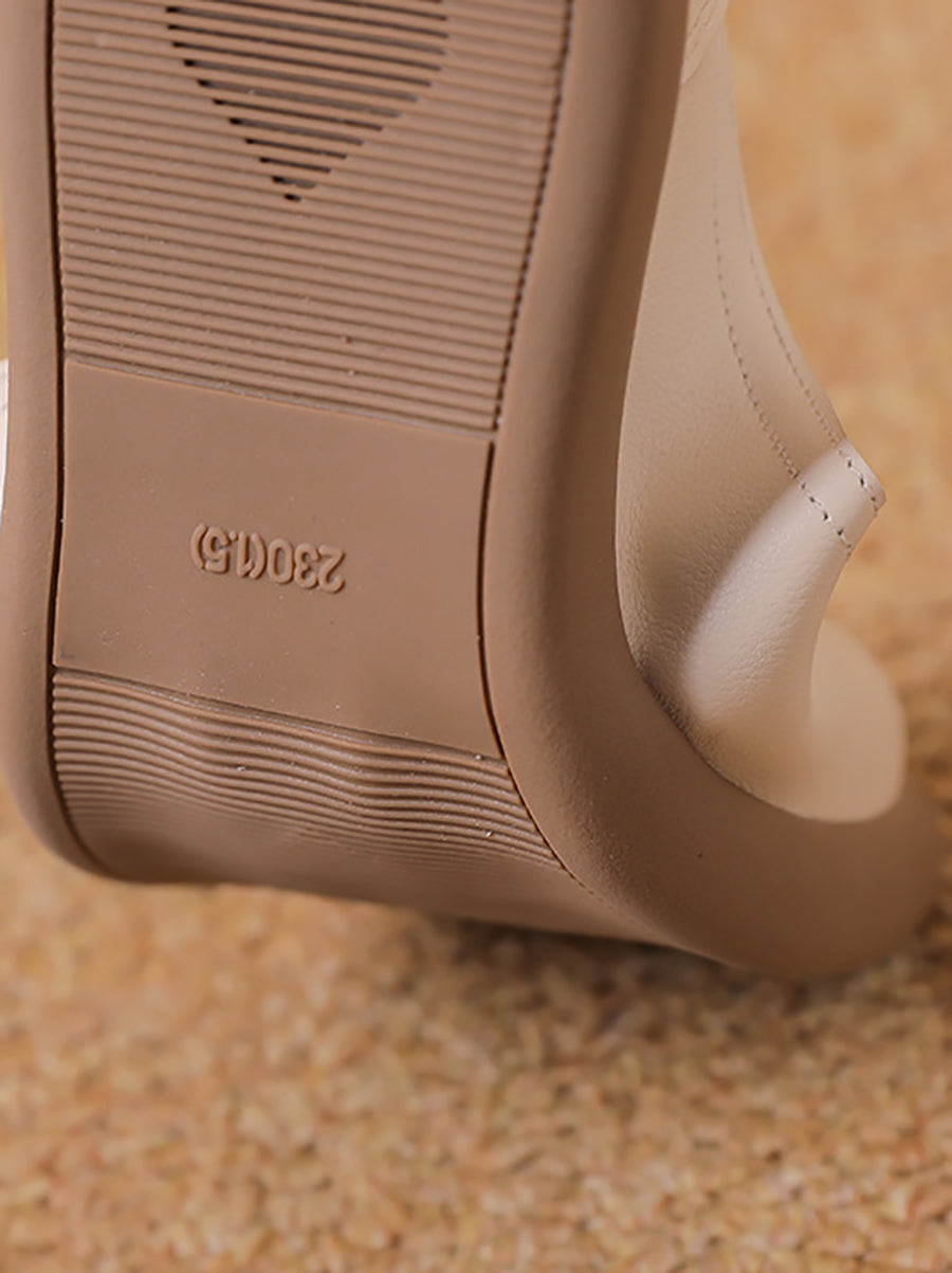 Women Artsy Colorblock Leather Spliced Flat Shoes