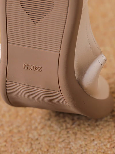 Women Artsy Colorblock Leather Spliced Flat Shoes