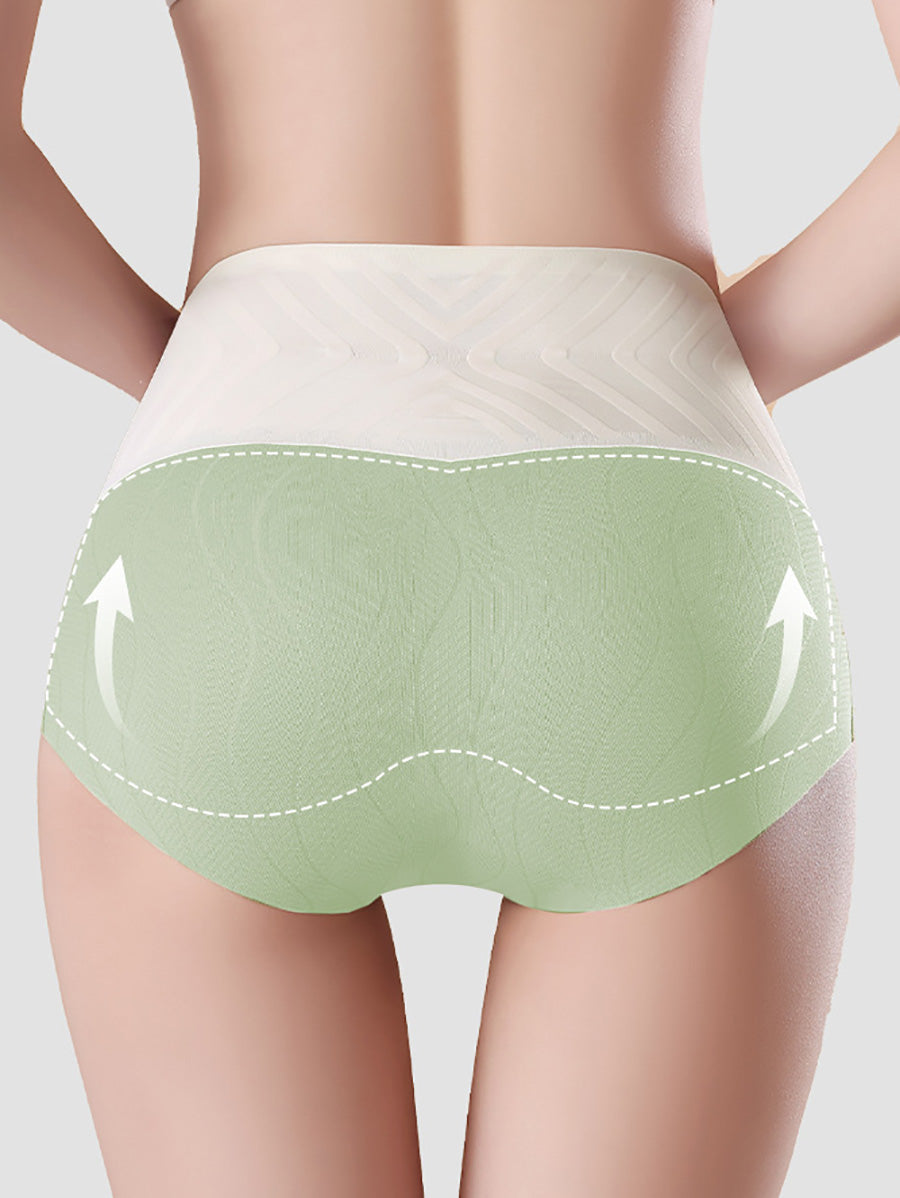 4 Pieces Summer Women Colorblock High Waist Underwear