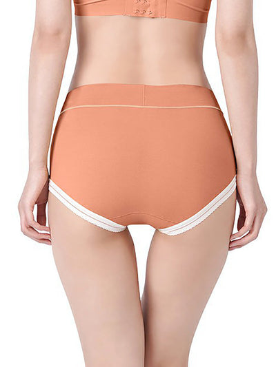 6 Pieces Summer Women Colorblock High Waist Underwear