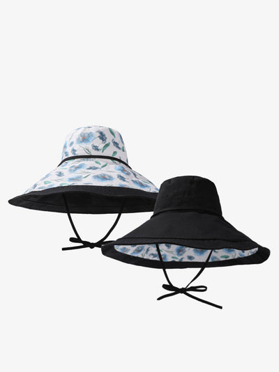 Women Summer Flower Dual-side Wearing Sunproof Hat