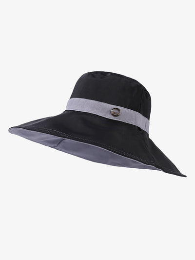 Women Summer Colorblock Large Brim Sunproof Hat