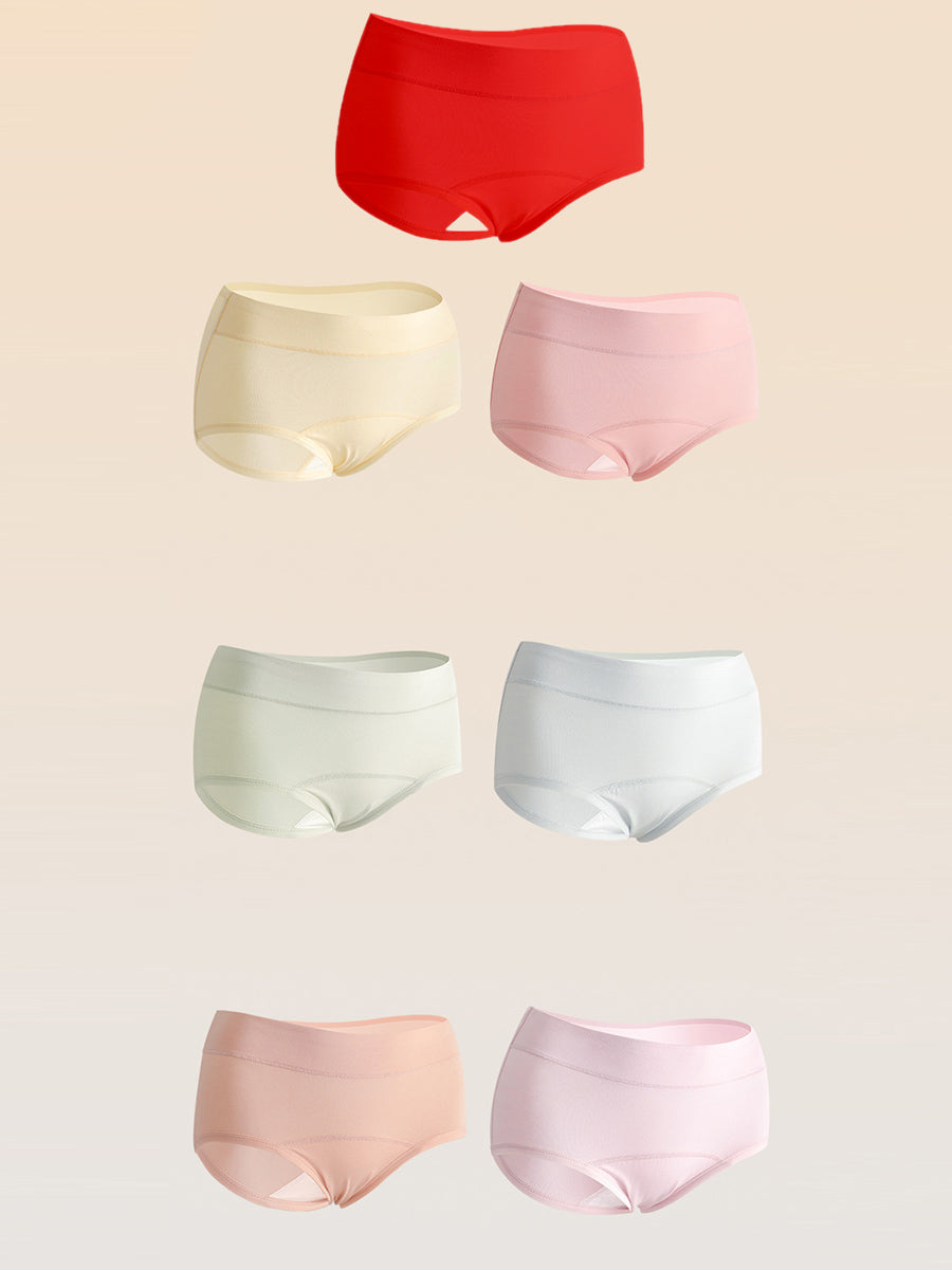 7 Pieces Summer Women Casual Pure Color Underwear