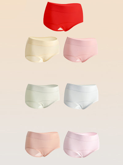 7 Pieces Summer Women Casual Pure Color Underwear