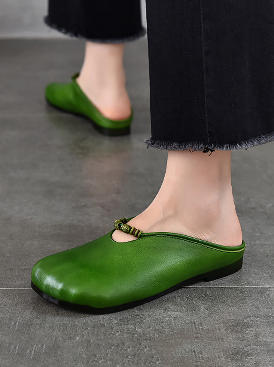 Women Vintage Summer Soft Leather Sandals