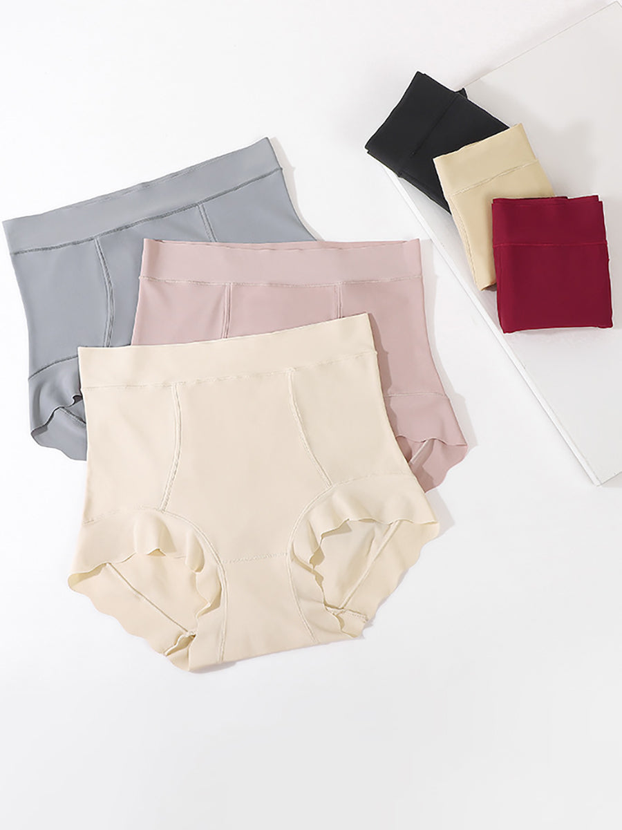 6 Pieces Summer Women Casual High Waist Underwear