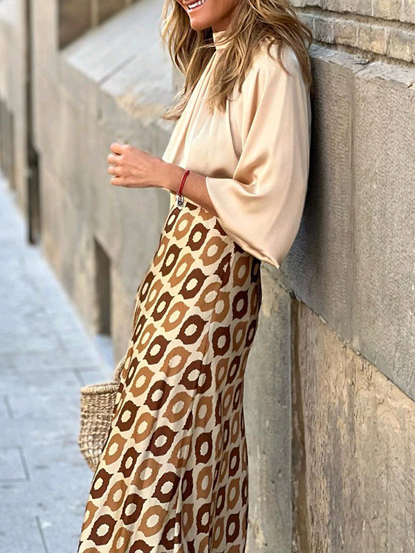 High Waisted Loose Polka-Dot Skirts