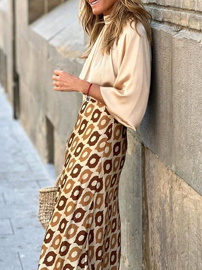 High Waisted Loose Polka-Dot Skirts