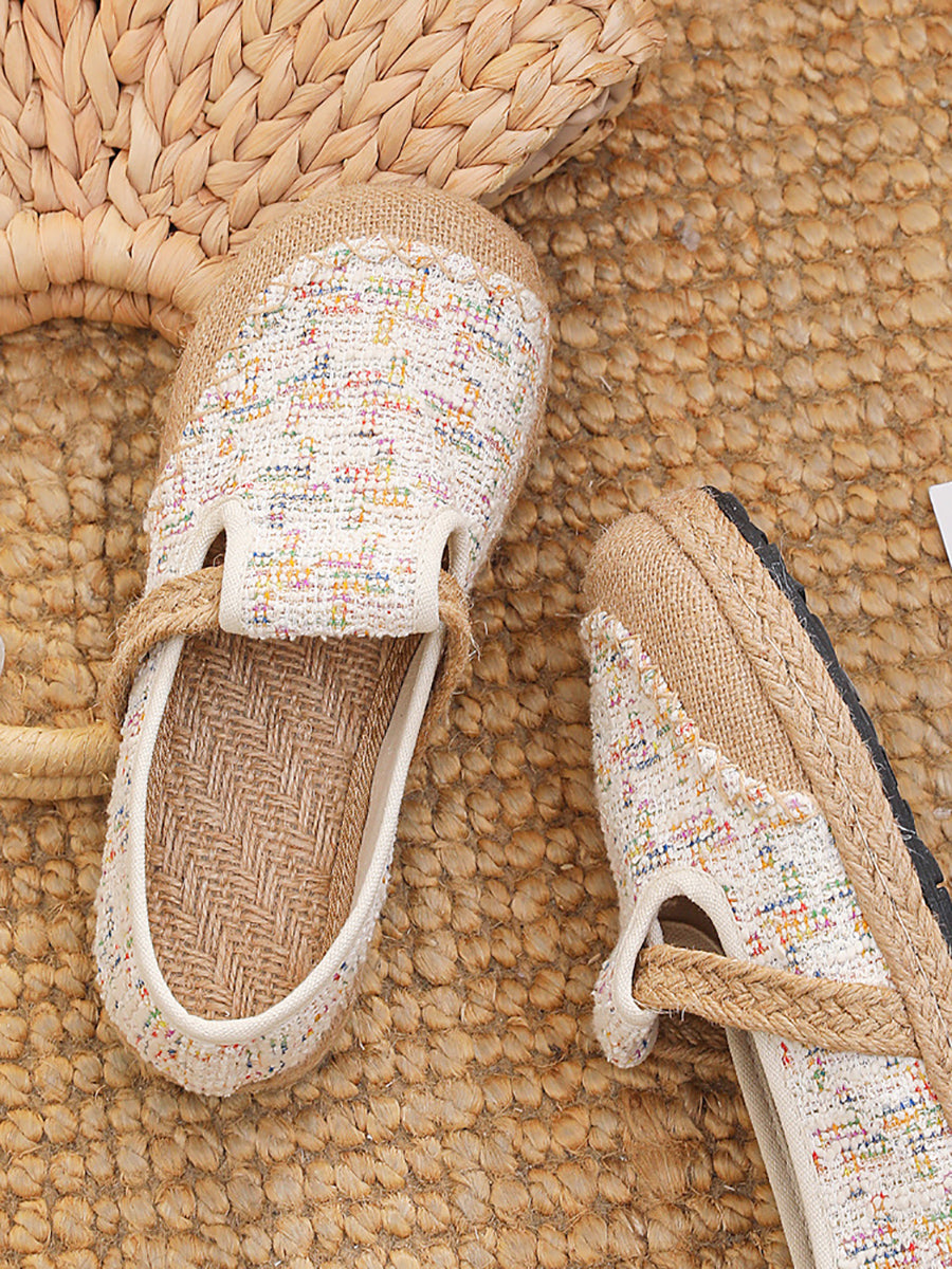 Women Linen Summer Flat Shoes